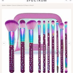 10 piece Cosmic Collection
RRP £69.99

Brand new and unused!
Unwanted gift

Each brush is in its own plastic sleeve.

* Pouch is NOT included *

Pet and smoke free home

£25 ONO - grab yourself a bargain!!

Happy to post if buyer covers costs and fees, payment via PayPal :)