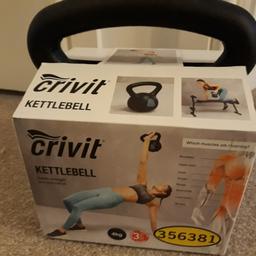 Crivit 4kg kettlebell in original box.  Never been opened. Collection from Outwood, Wakefield. From pet and smoke free home