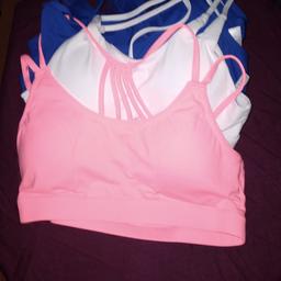 Brand new running girl bra tops padded various sizes 3 colors to choose from x3 for £10