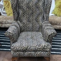 Newly upholstered leopard print chair in immaculate condition
Collection from B97 or B45