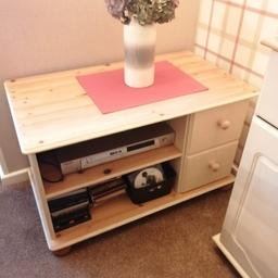 Pine TV Cabinet which has been painted in a ‘shabby chic’ style