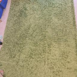 Green rug for sale  selling as redecorated. 
in good condition.
collection only