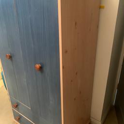 kids Blue wardrobe / Chest Of Drawers (5) And Bedside Table. Condition is "Used" but in good condition.

Perfect set for a kids bedroom

Collection ONLY from Sidcup (10mins from j2/3 off the M25)

Sizes are

Wardrobe height 130cms x 70cms wide x 50cms deep

Chest of 5 drawers 90cms tall x 70cms wide x 40cms deep

Bedside table 57cms tall x 43cms wide x 40cms deep

Priced low as would like them collected ASAP as new furniture is arriving on Friday!!
