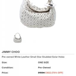 silver star studded jimmy choo bag rrp 1500 selling at the going used price 400. offers welcome. comes with card and dustbag.
