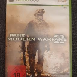 Verkauft wird das Spiel Call of Duty Modern Warfare 2 für die xBox 360.
Das Spiel ist in einem guten Zustand und kann im Alter von 18 Jahre gekauft werden .
