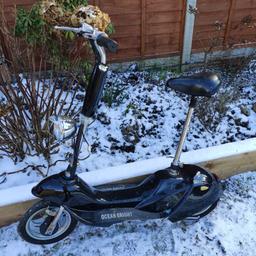 Ocean Bright Electric Scooter.

Missing charger, broken brake lever .

Selling as spares or repairs as have no way of testing it.

Ideal for parts or to fix up

Any questions just ask

Sold as seen no returns

Cash on collection only please.