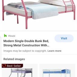 free pink triple sleeper bunk beds single on the top and double on the bottom must collect from peterlee