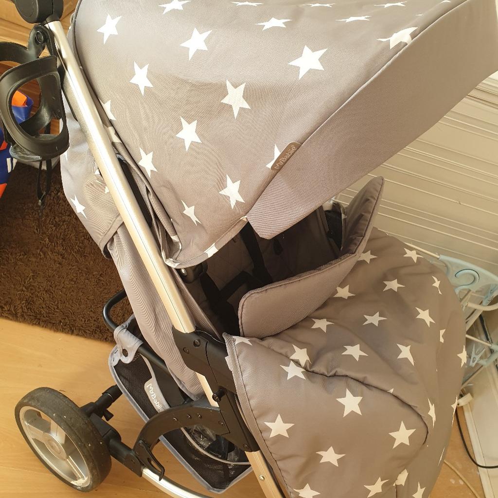 My babiie travel system hotsell grey stars