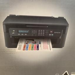 Epson WiFi Printer , scan , copier , fax. 
Used a handful of time. 
Original Box as shown. 
Some ink left in the printer. 
Been in storage for 4 months. No longer required. Collection Dagenham East: