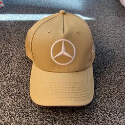 Lewis Hamilton 2018 USA Mercedes F1 team cap. Sand/beige colour. Brand new, never worn. Tag still attached.
