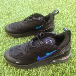 Nike Air Max 270 (PS) Trainers CT6017-001. Kids trainers.

SiZe - U.K 1.5, EUR 33.5. USA 2Y. These are kids trainers.

Colour - Black/blue.

Condition is "Used".