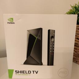 Brand: NVIDIA

Model: SHIELD TV PRO 4K Media Streaming Device - 16 GB

MPN: L382315

HDR: - Dolby Vision; - HDR10

Processor: - NVIDIA Tegra X1+ processor; - 3 GB RAM

Streaming quality: 4K Ultra HD

Type: Media streamer

Power: Mains

Box contents: - NVIDIA SHIELD TV 4K Media Streaming Device; - Power cable; - Remote

Weight: 1002 g

Colour: Black

Power consumption: 5 - 10 W

Dimensions: 195 x 195 x 102 (H x W x D)

Ethernet: Yes

Bluetooth: Bluetooth 5.0

Wi