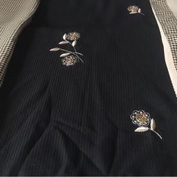 Brand New unstitched cotton suit 
Black embroidered kameez
Designed print shalwar 
Shiny gold sequined embroidered dupatta with shalwar print border all around
Devine casual wear suit
£2 postage