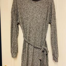 For sale grey jumper/ tunic with belt, very cozy and in very good condition.