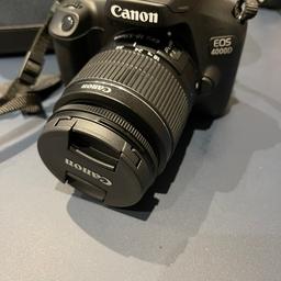 I am selling my Canon 4000d with carry case, 64gb memory, charger and original packaging for £200 it has hardly been used. More than welcome to come and inspect it. I will not be offering postage of the gear. Thanks for taking the time to check out my ad.
