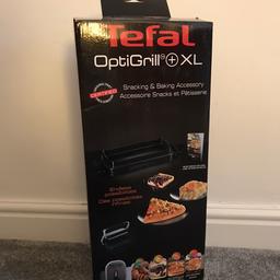 Tefal Optigrill + XL Snacking & Baking Accessory Original Part. Condition is "New".

It’s never been taken out of the box as you can see by photos (I ripped the cardboard just by opening it to take a photo 🤦🏻‍♀️) . I brought it with my optigrill + XL but I never got round to using it. Having a huge house/clear out for moving. So please follow me!

Any questions please ask prior to purchasing

Pick up welcome!

Best wishes xx