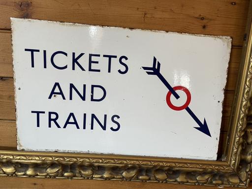 Buy & Sell Kent Maidstone - Photos for vintage enamel double sided train sign prop