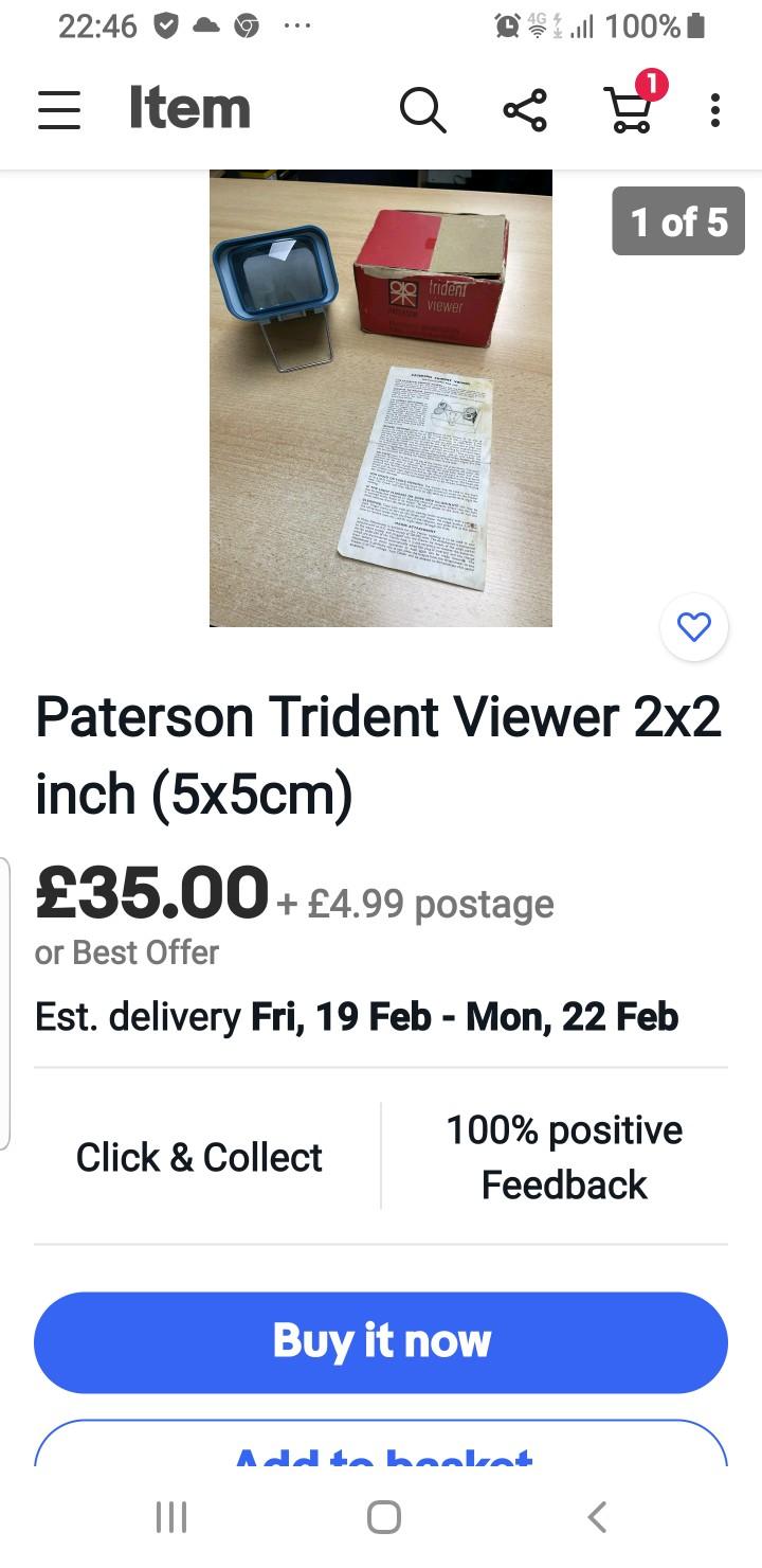 PATERSON TRIDENT VIEWER: in Stoke-on-Trent for £15.00 for sale | Shpock