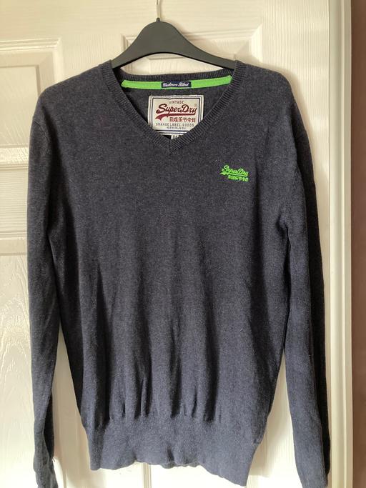 Buy & Sell West Midlands Sandwell - Photos for Super dry men’s cashmere blend jumper grey