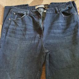 next Jean's size 16 long, leg 33". never worn only to try on. dark blue