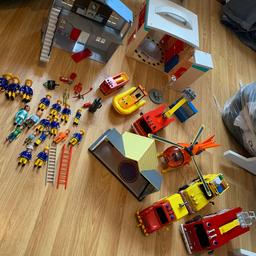 Massive fireman Sam bundle - vehicles, loads of figures, and x3 station and houses