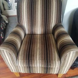 armchair black brown cream excellent condition selling for my mom can deliver if in cannock