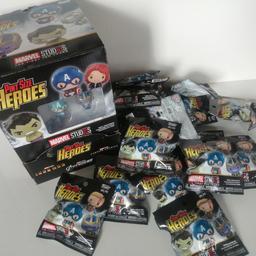 Marvel studios the first 10 years funko pint size heroes 20 mystery bags plus the display box with captain America and thanos