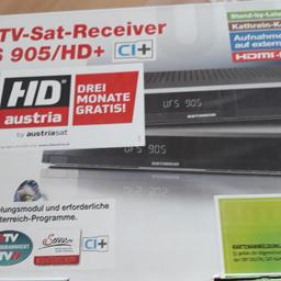 Neuer Sat Receiver  HDTV,  UFS 905/HD+ ,WURDE NOCH NIE VERWENDET