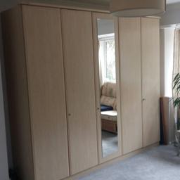 large wardrobe 3 compartments shelves and rails can be moved to suit requirements. I think it's called light tan.
(H) 220cm
(L) 250cm
(D) 60cm
will be dismantled and ready to collect from West Malling ME19