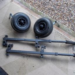 A MAVER MXI WHEEL KIT AND BARROW ARMS, ONLY USED A COUPLE OF TIMES, COST £93, SELLING FOR £50