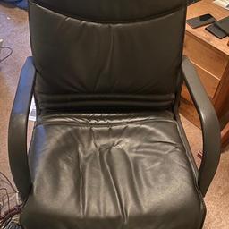 Leather chair for a desk or table.

Very comfy and although used still in reasonable condition. Looking to sell ASAP as moving house.