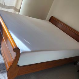 Solid Oak bed with 
new 12 inches orthopaedic mattress ( 9 inch reflex foam topped with 3 inches memory)