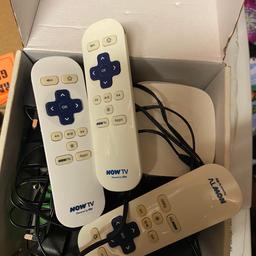 Three Now tv boxes with remotes