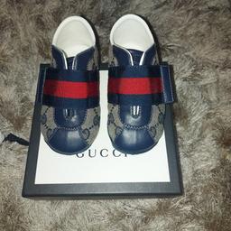 baby gucci shoes size 19 have a mark on the bottom of one shoes not noticeable