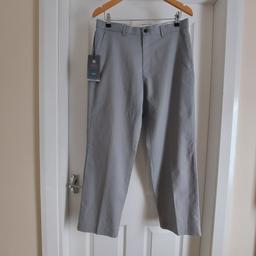 Trousers "M&S"Collection Regular Fit
New With Tags
 Linen Cotton
Light Grey Colour

Actual size: cm

Length: 96 cm measurements from waist front

Length: 98 cm measurements from waist back

Length: 96 cm side

Volume Waist: 82 cm - 83 cm - actual size,
Waist: 32 in ( UK) Eur 81 cm - on the label.

Volume Hips: 91 cm – 92 cm

Inside Leg: 29 in (UK)
Eur 74 cm - on the label

Size: 32 in ( UK) Eur 81 cm

55 % Flax ( Linen)
45 % Cotton

Made in Vietnam

Retail Price £29.50