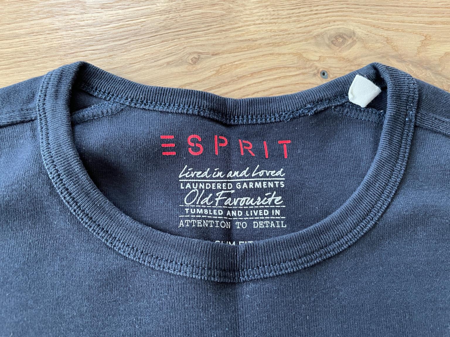 ESPRIT Herren T-Shirt – Klassisches Basic Mit Brustprint, Weiche Qualität