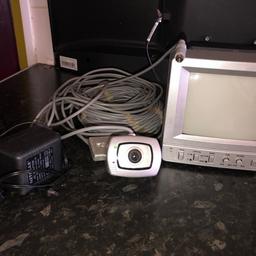 Used CCTV with camera ,Monitor,very long cable and charger.