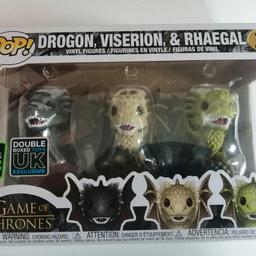 Funko pop vinyl game of thrones 3 pack drogon viserion & rhaegal 2020 spring convention limited edition double box toys exclusive
Unopened and like new