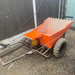 Petrol dumper / wheel barrow. Forward and reverse gears / brake brand new four stroke engine. Used for my own personal project. Collection only.