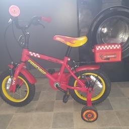 lovley fire engine bike hardly used, has afew minor scuffs to the handle bar due to storage, would make a brilliant boys first bike, any questions please ask, collection b26 or local delivery 30 ono