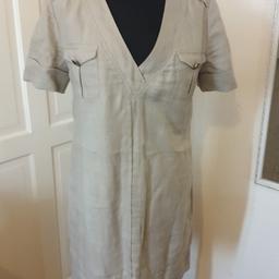 Linen, light khaki colour, size 10Uk
worn handful and in good condition.
knee lenght, casual look