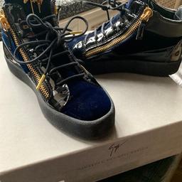 100% authentic size 4 navy Giuseppe trainers in excellent condition