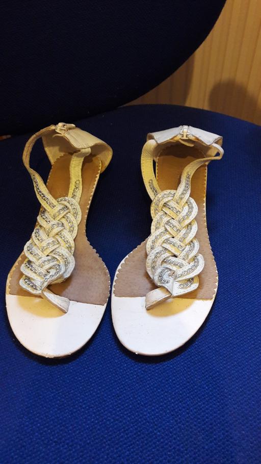 Buy & Sell Greater Manchester Wigan - Photos for Real Leather white sandals size 5