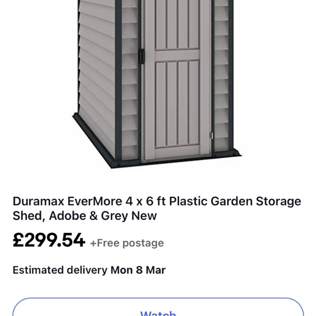 Duramax EverMore 4 x 6 Plastic Garden shed in L14 Knowsley für 145,00