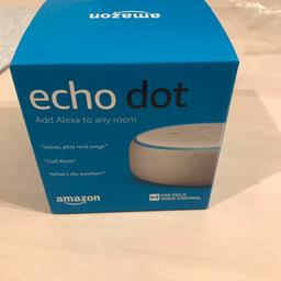Brand new Amazon Echo Dot, unopened still sealed.