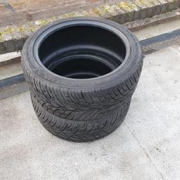 - 2x HANKOOK Ventus ST 106W 6-6,5 mm treads, M+S tyres for a SUV , very good condition
- no puncture or any other repairs on both tyres
- dimensions 275/40 R20
- collection or I can deliver in London for a small fee