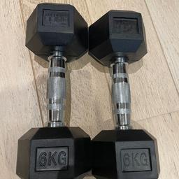 Professionally gym quality dumbbells. These are gorgeous and exactly as you would see in your own gym.

2 x 6kgs.

I’m selling a lot of NEVER USED home gym equipment. Happy to discount discounts / offers for multiple purchases.