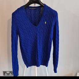 RALPH LAUREN SPORT, CABLE KNIT, NAVY, V NECK, LIME GREEN LOGO EMBOSSED LADIES ,SIZE MEDIUM JUMPER.
EXCELLENT CONDITION
PIT TO PIT: 19INCHES
DOES NOT INCLUDE POST OR DELIVERY IN PRICE
FROM A PET AND SMOKE FREE HOME
PLEASE SEE OTHER LISTINGS