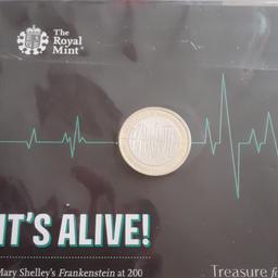 Royal Mint Frankenstein £2 uncirculated coin