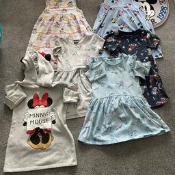 Disney dresses
X 3 frozen
X 2 Minnie Mouse x1 Daisy Duck
Age 3-4 yrs
Faded marks on light blue frozen hardly noticeable
Good condition